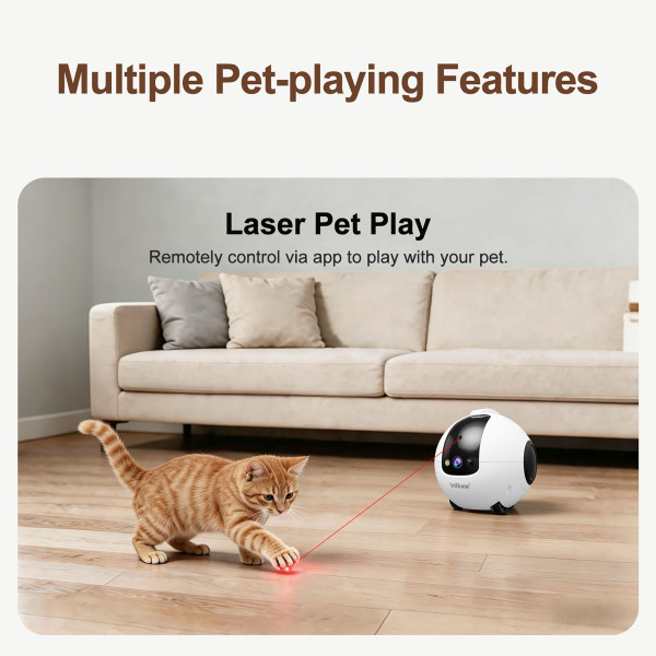 SRIHOME PET COMPANION ROBOT CAMERA 4MP HD RESOLUTION WHITE