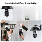 SRIHOME DUAL LENS LIGHT BULB CLOUD WIFI SECURITY CAMERA 2MP WHITE