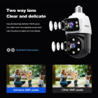 SRIHOME DUAL LENS LIGHT BULB CLOUD WIFI SECURITY CAMERA 2MP WHITE