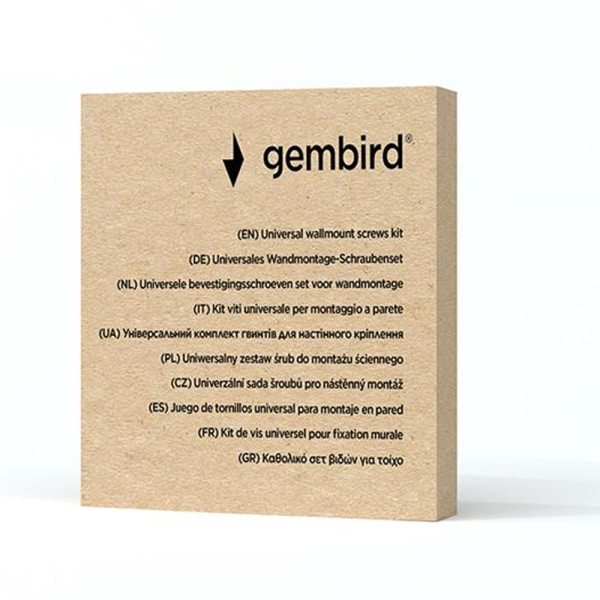 GEMBIRD UNIVERSAL WALLMOUNT SCREWS KIT BLACK