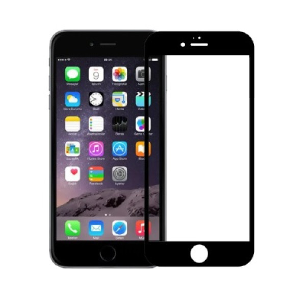 Full Face Αντιχαρακτικό Γυαλί 9H Tempered Glass για iPhone 6 Plus Black