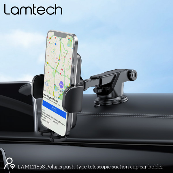 Lamtech Βάση Κινητού Αυτοκινήτου με Ρυθμιζόμενα Άγκιστρα